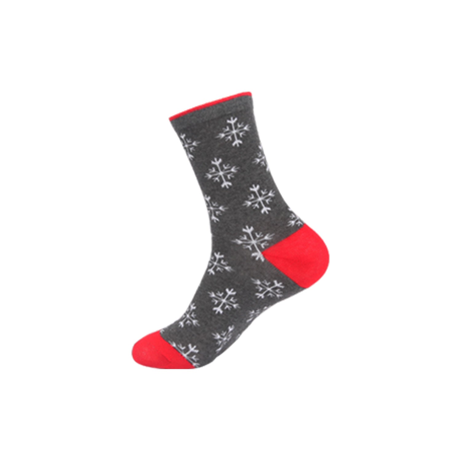 Funny Jacquard Christmas Cotton Socks | Woven Novelty Santa, Elk & Snowman Mid-Calf Crew Socks (30+ Designs)