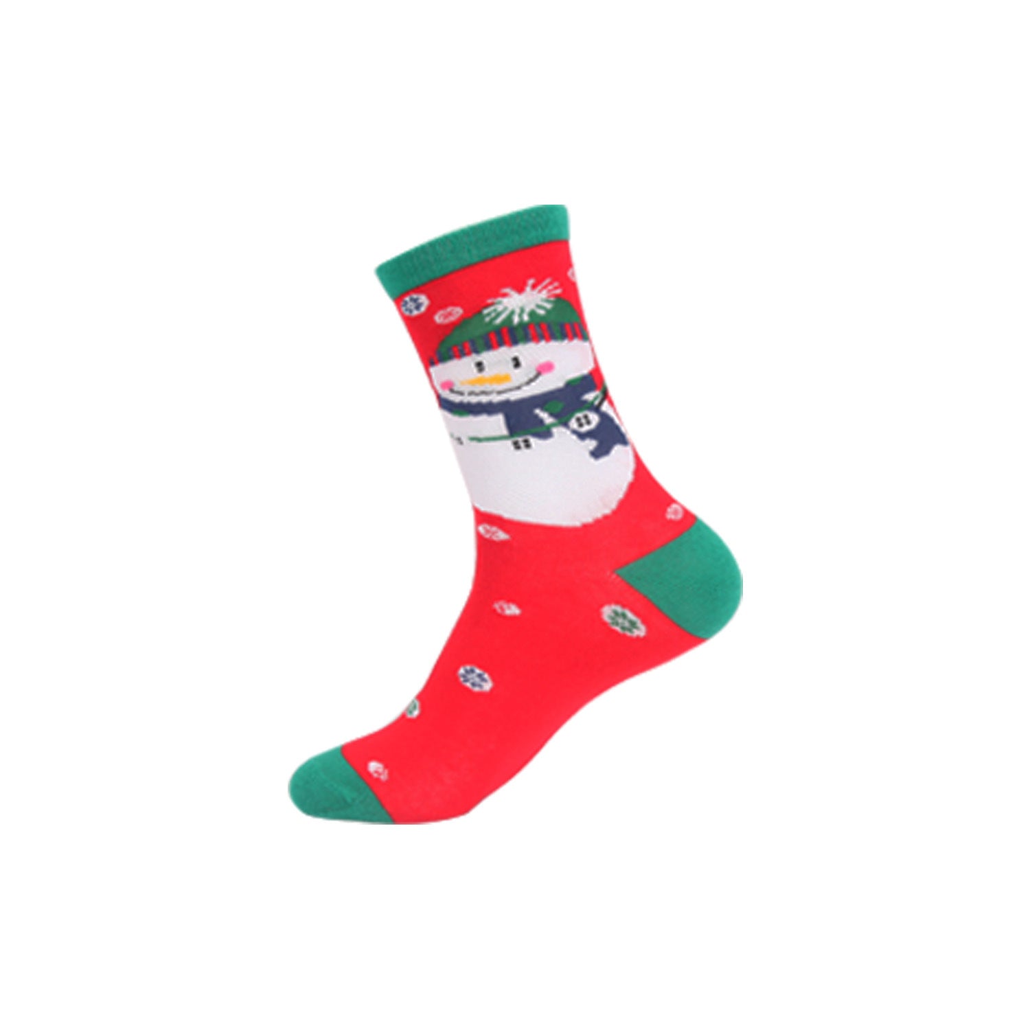 Funny Jacquard Christmas Cotton Socks | Woven Novelty Santa, Elk & Snowman Mid-Calf Crew Socks (30+ Designs)