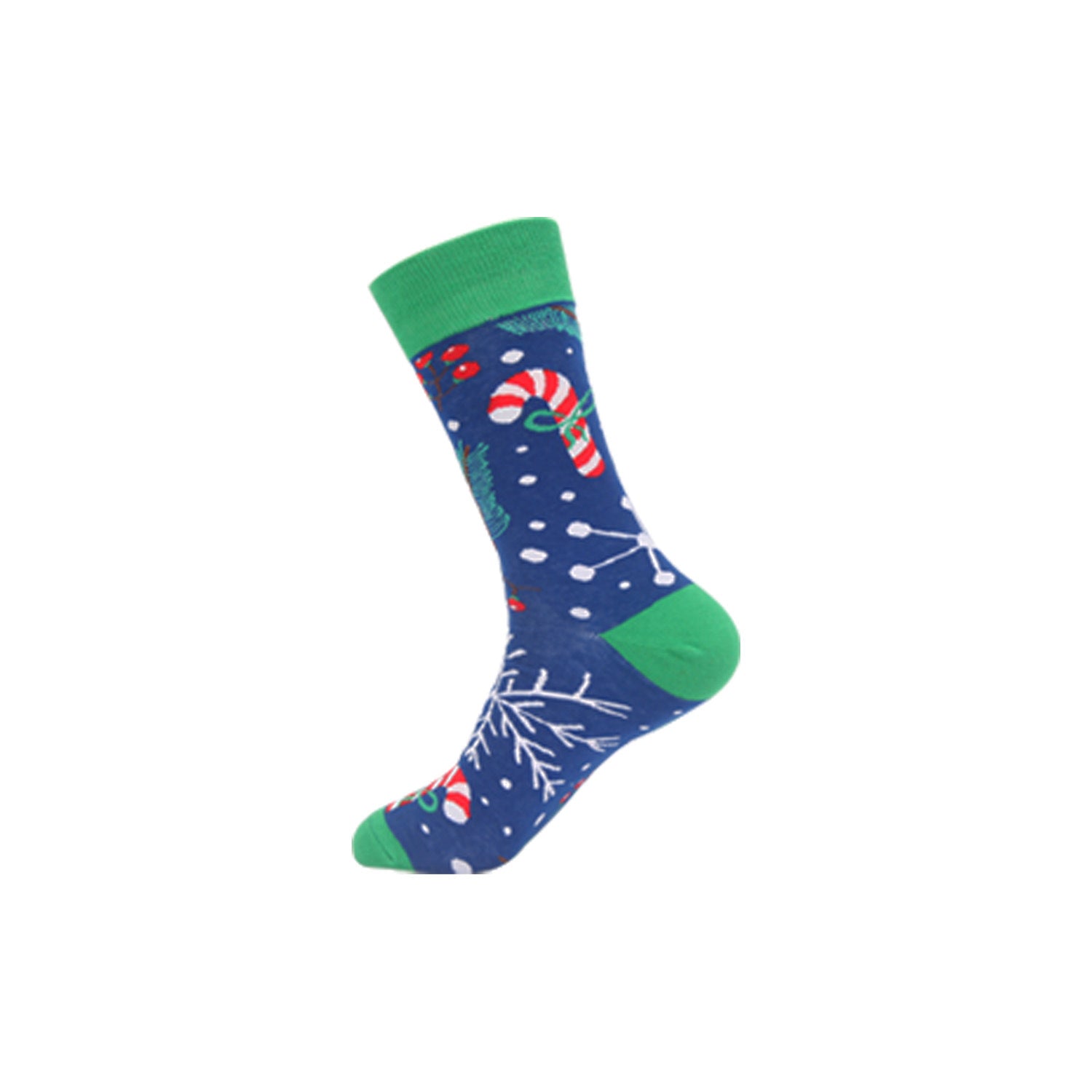 Funny Jacquard Christmas Cotton Socks | Woven Novelty Santa, Elk & Snowman Mid-Calf Crew Socks (30+ Designs)